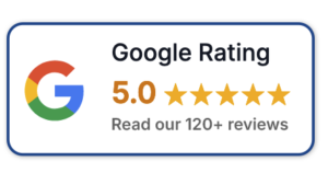 5.0 star rating on Google Reviews