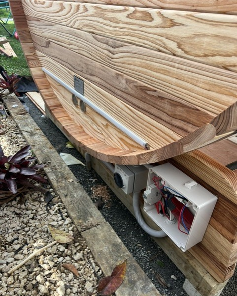 Shorespark Electrical - sauna outside